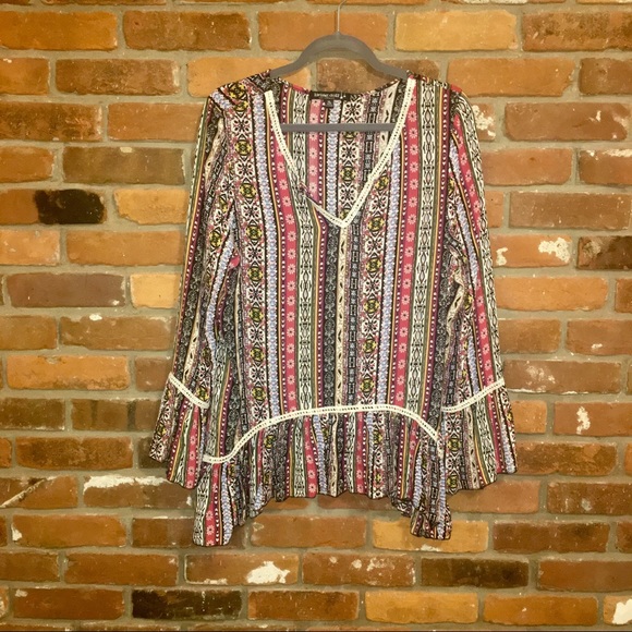 living doll Tops - Living Doll Boho Babydoll Top, size XL